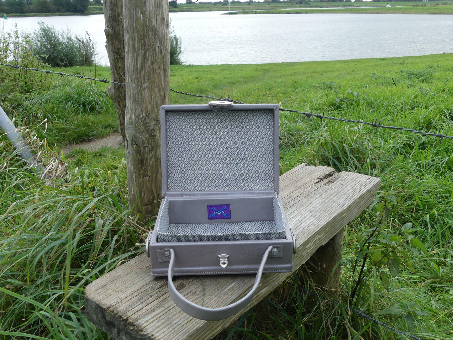 Glitter & Grey Suitcase