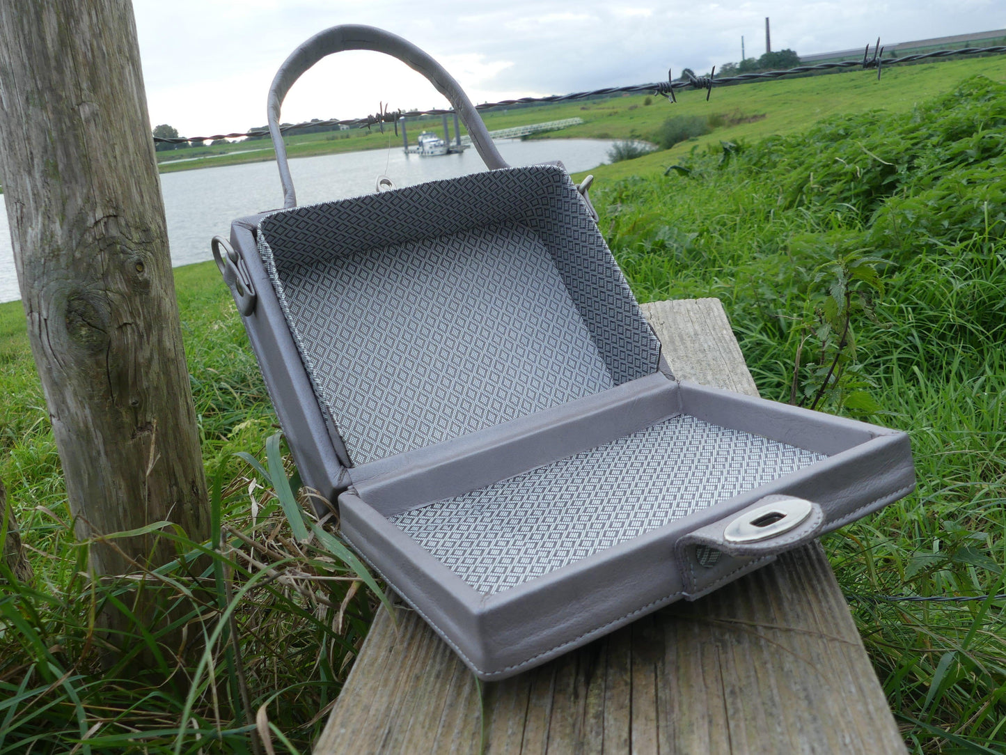 Glitter & Grey Suitcase