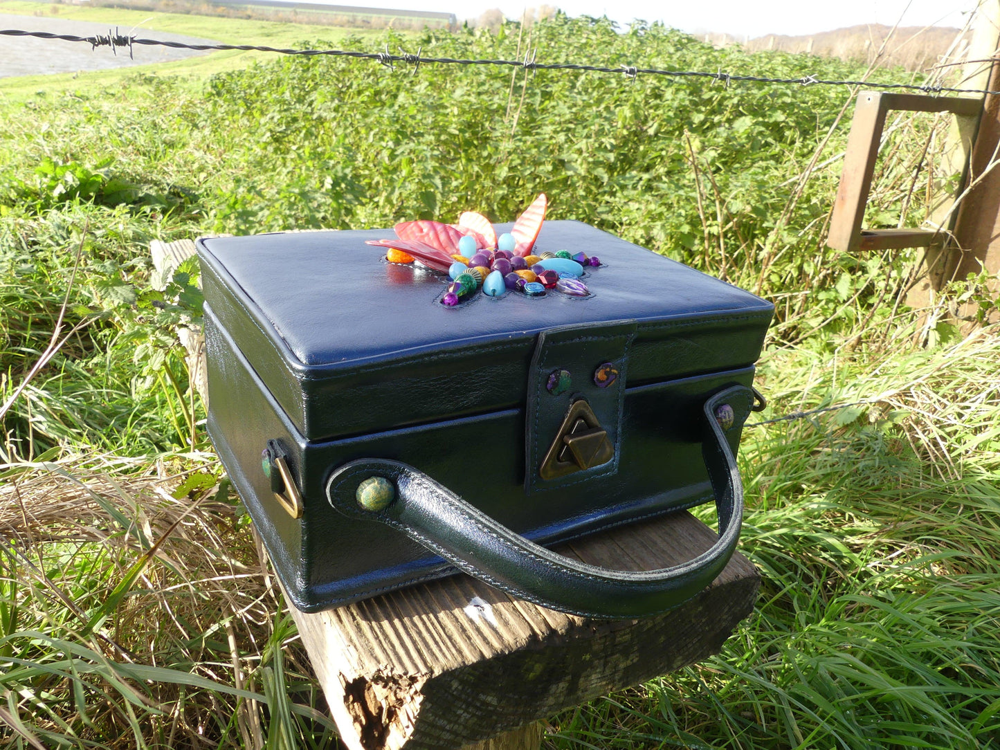 Funky Blue Suitcase