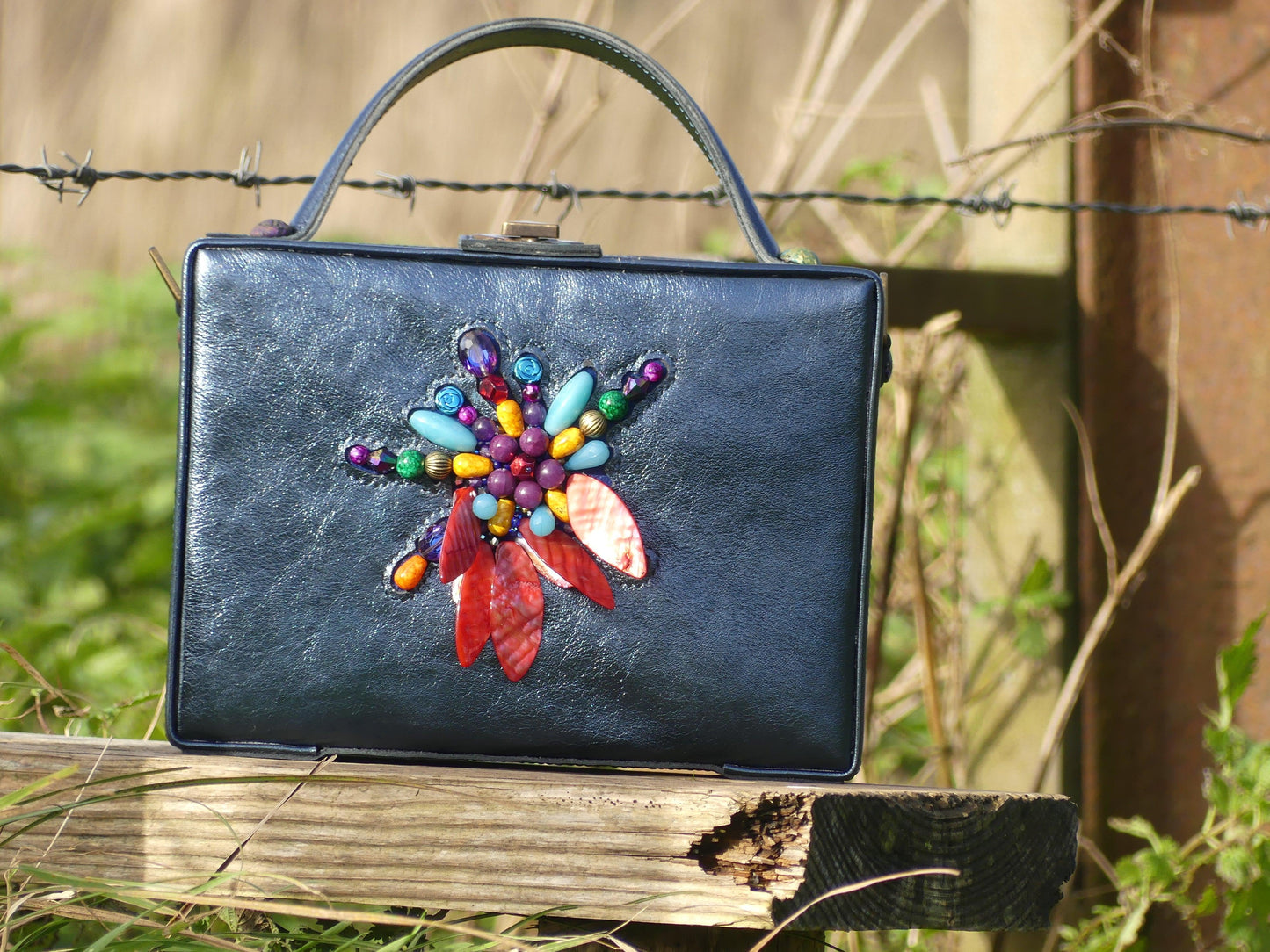 Funky Blue Suitcase