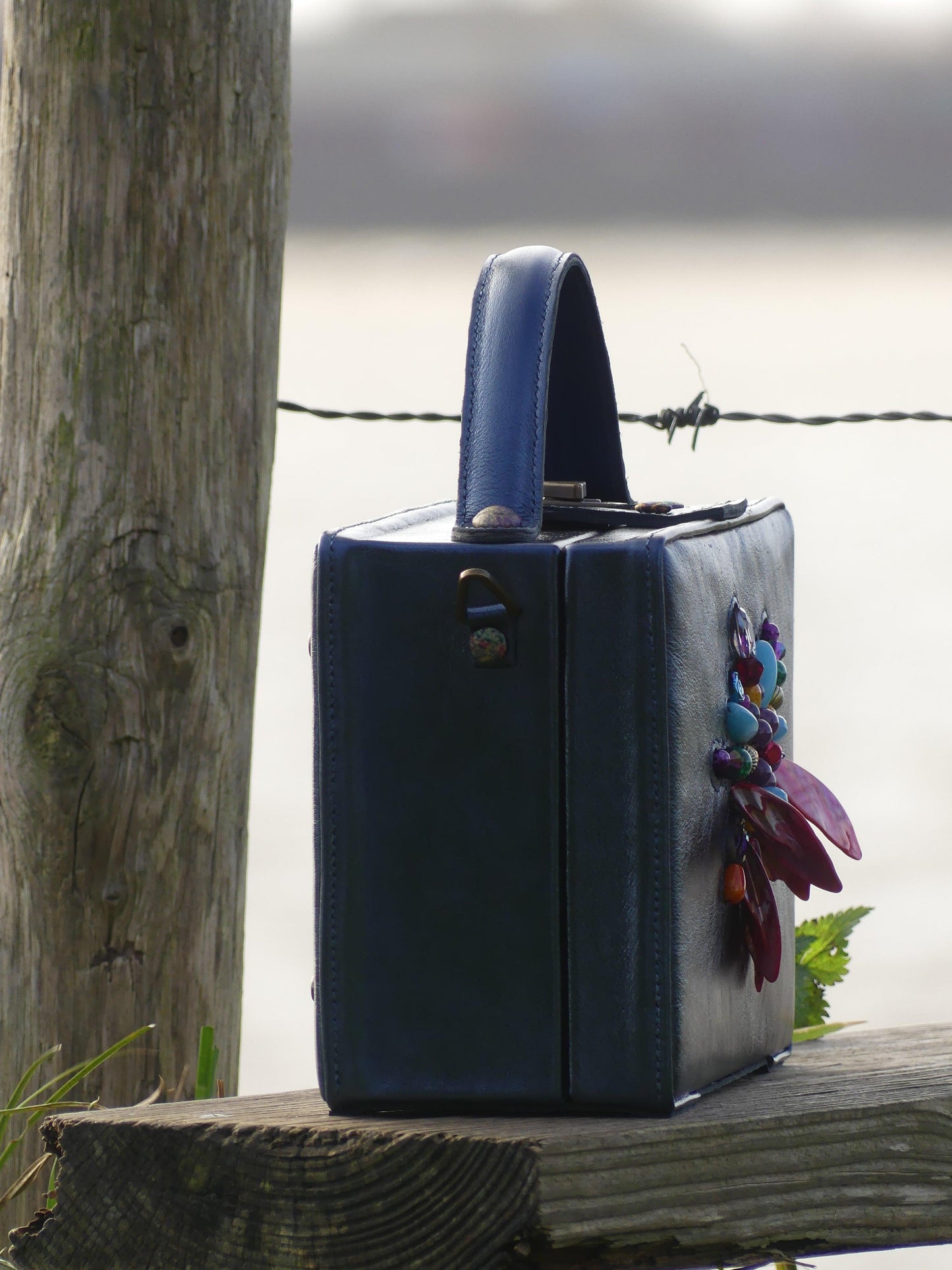 Funky Blue Suitcase