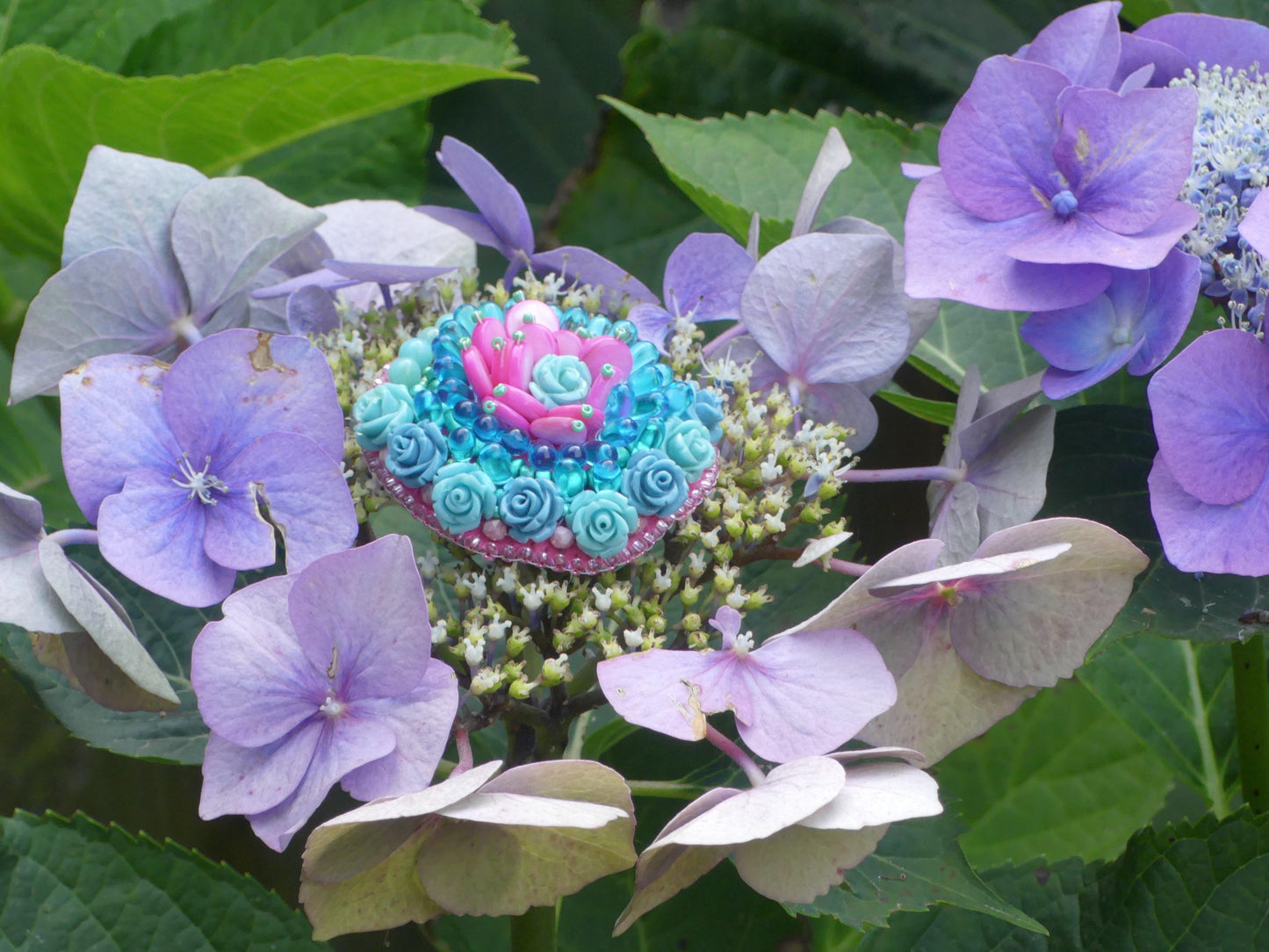 Broche Turquoise Rose