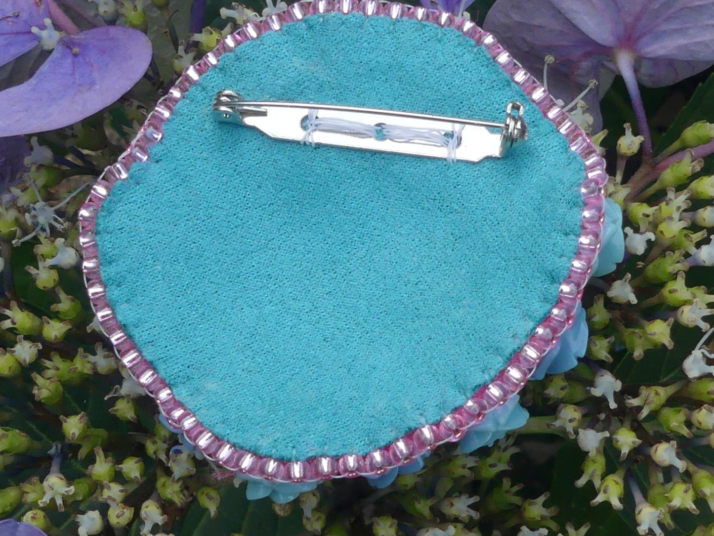 Broche Turquoise Rose