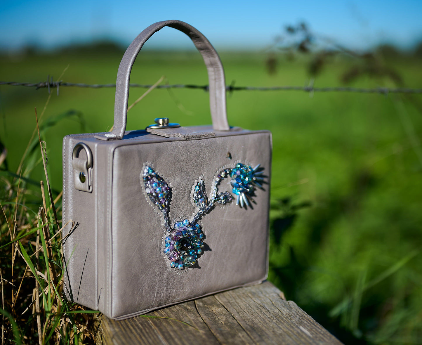 Glitter & Grey Suitcase