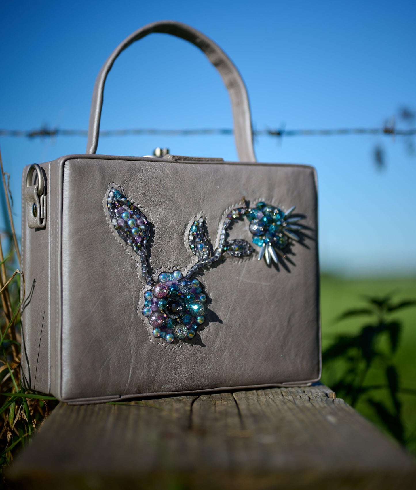 Glitter & Grey Suitcase