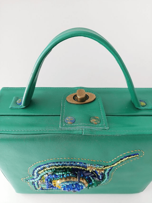 Peacock Feather Suitcase