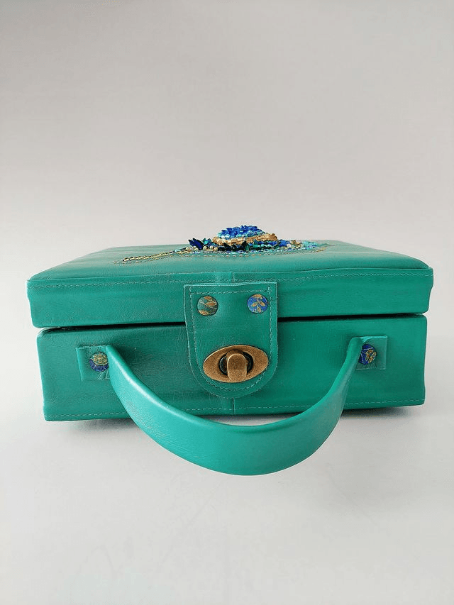 Peacock Feather Suitcase