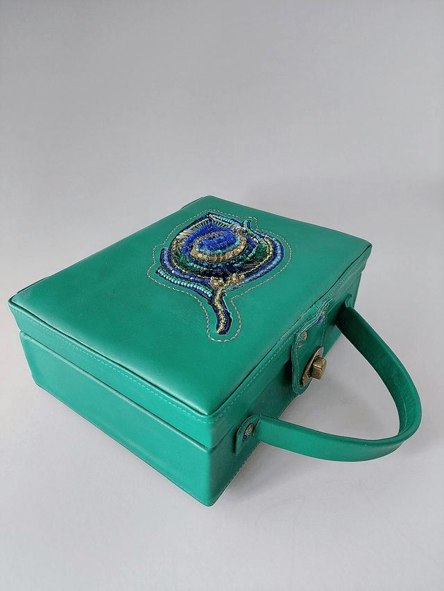 Peacock Feather Suitcase