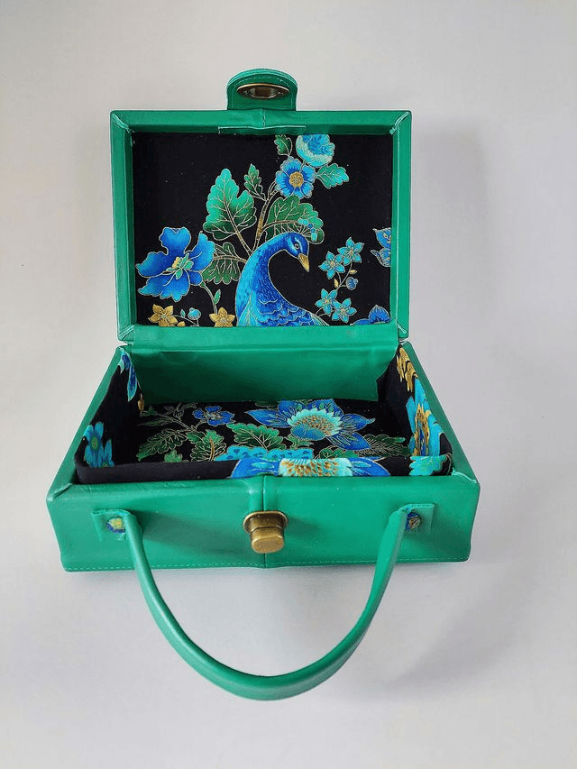 Peacock Feather Suitcase